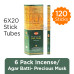6 PACK  INCENSE / AGAR BATTI-PRECIOUS MUSK - HEM -6 / 20 STICK TUBES - TOTAL 120 STICKS 6 PACK  INCENSE / AGAR BATTI-PRECIOUS MUSK - HEM -6 / 20 STICK TUBES - TOTAL 120 STICKS