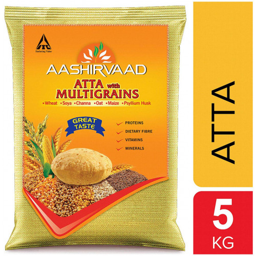 `MULTI GRAIN WHOLE WHEAT ATTA AASHIRVAAD - 5 KGS / 11.02 LBS