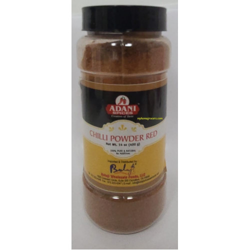 `JAR - CHILLI POWDER / LAL MIRCH  ADANI - 400 GMS / 14 OZ `JAR - CHILLI POWDER / LAL MIRCH  ADANI - 400 GMS / 14 OZ