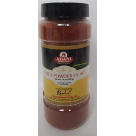 `JAR - CHILLI POWDER ( EXTRA HOT ) / LAL MIRCH  ADANI - 400 GMS / 14 OZ