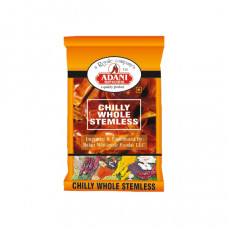 CHILLI WHOLE DRY STEMLESS / LAL MIRCH  ADANI - 100 GMS CHILLI WHOLE DRY STEMLESS / LAL MIRCH  ADANI - 100 GMS