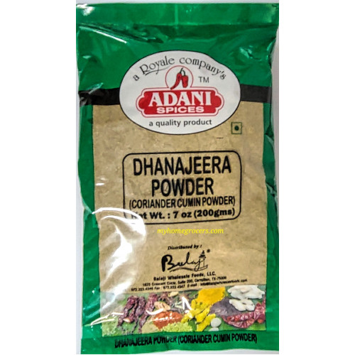 DHANA JEERA ( CORIANDER / CUMIN ) POWDER ADANI - 200 GMS / 7 OZ DHANA JEERA ( CORIANDER / CUMIN ) POWDER ADANI - 200 GMS / 7 OZ