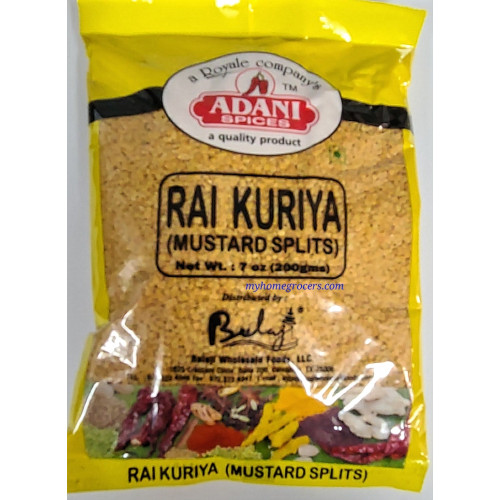 RAI KURIYA / MUSTARD SEEDS SPLIT  ADANI - 200 GMS / 7 OZ