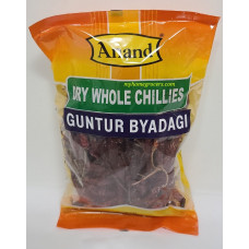 RED CHILLI WHOLE LONG GUNTUR BYADAGI ANAND - 100 GMS / 3.5 OZ RED CHILLI WHOLE LONG GUNTUR BYADAGI ANAND - 100 GMS / 3.5 OZ