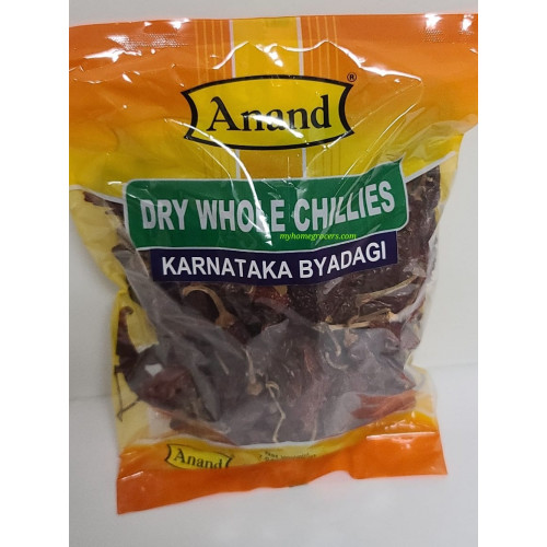 RED CHILLES / CHILLI  WHOLE KARNATAKA BYADAGI ANAND - 200 GMS / 7 OZ RED CHILLES / CHILLI  WHOLE KARNATAKA BYADAGI ANAND - 200 GMS / 7 OZ