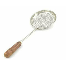 STAINLESS STEEL BOONDI ZARA / JALI GARITE WITH WOODEN HANDLE  - SIZE #2