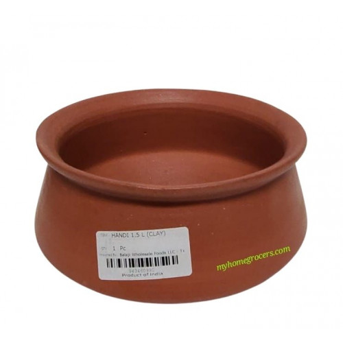 EARTHEN CLAY HANDI - 1500 ML / 1.5 LITER - 1 PIECE EARTHEN CLAY HANDI - 1500 ML / 1.5 LITER - 1 PIECE