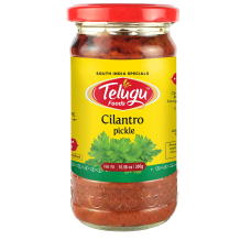 PICKLE  CORIANDER/CILANTRO (NO PRESERVATIVES)  TELUGU - 300 GMS PICKLE  CORIANDER/CILANTRO (NO PRESERVATIVES)  TELUGU - 300 GMS