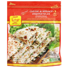 FROZEN CHEESE SPINACH CLAY OVEN NAAN DEEP - 2 PCS / 232 GMS / 8.02 OZ FROZEN CHEESE SPINACH CLAY OVEN NAAN DEEP - 2 PCS / 232 GMS / 8.02 OZ