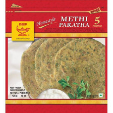 FROZEN METHI PARATHA HOME STYLE DEEP - 5 PCS / 425 GMS / 15 OZ FROZEN METHI PARATHA HOME STYLE DEEP - 5 PCS / 425 GMS / 15 OZ