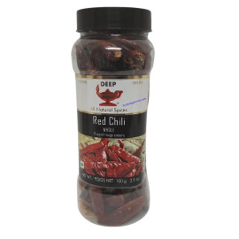 `RED CHILLI  WHOLE  LONG /  LAL MIRCH / ENDU MIRAPA  DEEP - 100 GMS / 3.5 OZ