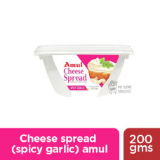 CHEESE SPREAD (SPICY GARLIC) AMUL - 200 GMS CHEESE SPREAD (SPICY GARLIC) AMUL - 200 GMS