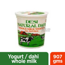 YOGURT / DAHI WHOLE MILK ALL NATURAL DESI - 907 GMS / 2 LBS