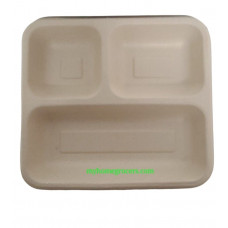 ECO FRIENDLY PAV BHAJI PLATE - CHUK - 3 COMPARTMENT - 5701 - 25 PCS ECO FRIENDLY PAV BHAJI PLATE - CHUK - 3 COMPARTMENT - 5701 - 25 PCS
