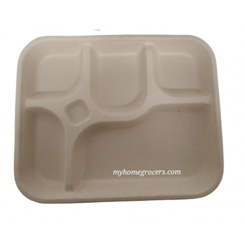 ECO FRIENDLY PLATE - CHUK - 5 COMPARTMENT - 5703 - 25 PCS ECO FRIENDLY PLATE - CHUK - 5 COMPARTMENT - 5703 - 25 PCS