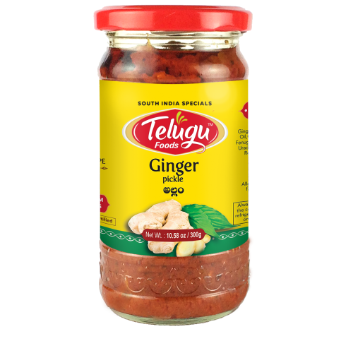 PICKLE GINGER  (NO PRESERVATIVES) TELUGU - 300 GMS PICKLE GINGER  (NO PRESERVATIVES) TELUGU - 300 GMS
