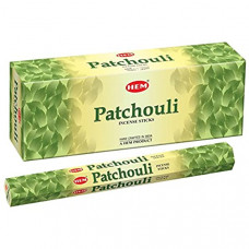 6 PACK  INCENSE / AGAR BATTI - PATCHOULI - HEM -6 / 20 STICK TUBES - TOTAL 120 STICKS