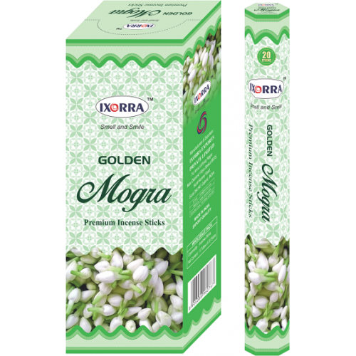 INCENSE / AGAR BATTI - GOLDEN MOGRA IXORRA - 20 STICKS INCENSE / AGAR BATTI - GOLDEN MOGRA IXORRA - 20 STICKS