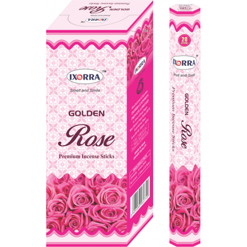 INCENSE / AGAR BATTI - GOLDEN ROSE IXORRA - 20 STICKS