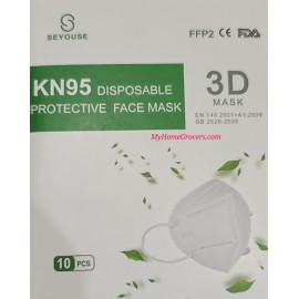 KN95 DISPOSABLE (3D) 5 LAYER FACE MASK- 1 PC