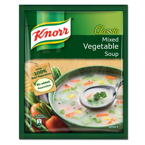 `MIXED VEGETABLE SOUP MIX KNORR- 50 GMS `MIXED VEGETABLE SOUP MIX KNORR- 50 GMS