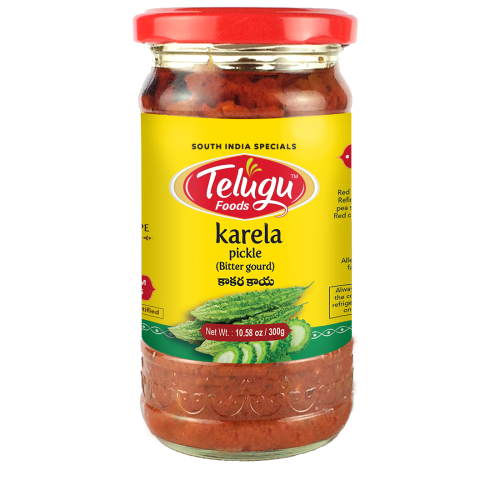 PICKLE KARELA  (NO PRESERVATIVES)  TELUGU - 300 GMS PICKLE KARELA  (NO PRESERVATIVES)  TELUGU - 300 GMS