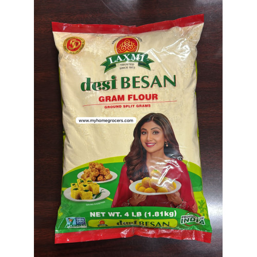 DESI BESAN [GRAM/CHICKPEA FLOUR] LAXMI - 1.8 KGS / 4 LBS