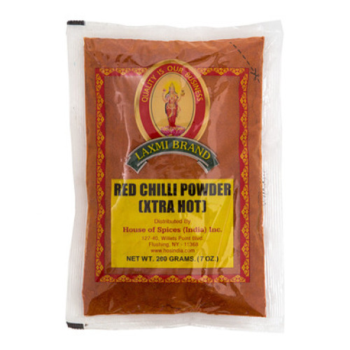 CHILLI POWDER EXTRA HOT  LAXMI  - 200 GMS / 7 OZ