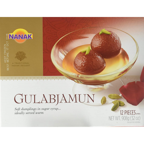 FROZEN GULAB JAMUN NANAK SWEETS (20 Pcs) - 908 GMS / 32OZ  FROZEN GULAB JAMUN NANAK SWEETS (20 Pcs) - 908 GMS / 32OZ