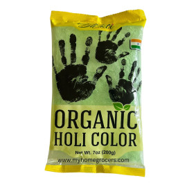 ORGANIC HOLI COLOR - GREEN - BHAKTI -  200 GMS / 7 OZ
