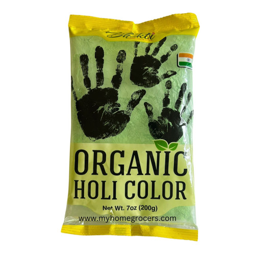 ORGANIC HOLI COLOR - GREEN - BHAKTI -  200 GMS / 7 OZ ORGANIC HOLI COLOR - GREEN - BHAKTI -  200 GMS / 7 OZ