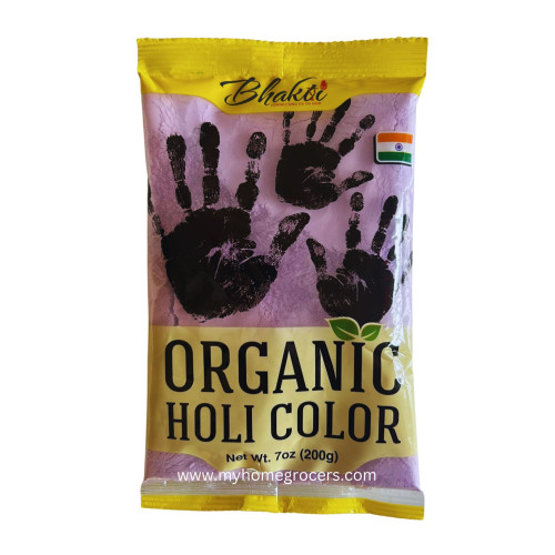 ORGANIC HOLI COLOR - PURPLE - BHAKTI -  200 GMS / 7 OZ ORGANIC HOLI COLOR - PURPLE - BHAKTI -  200 GMS / 7 OZ