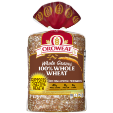 BREAD 100 %  WHOLE WHEAT OROWHEAT - 24 Oz BREAD 100 %  WHOLE WHEAT OROWHEAT - 24 Oz