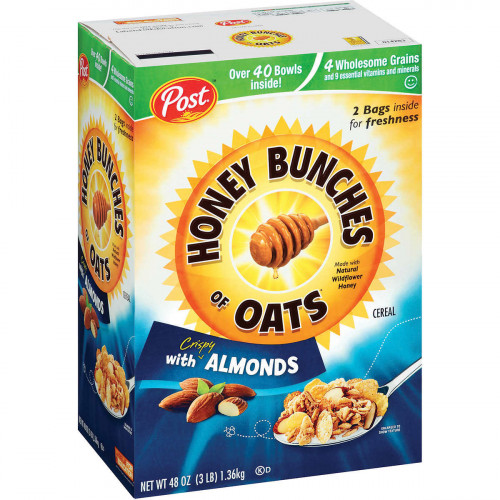 HONEY BUNCHES OF OATS WITH ALMONDS POST (2 BAGS) - 1.36 KGS / 3 LBS