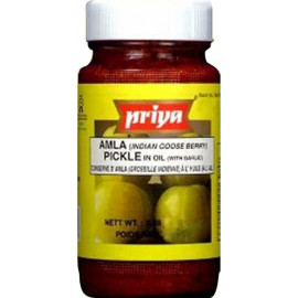 PICKLE AMLA WHOLE  WITH GARLIC PRIYA  - 300GMS / 10.6 OZ