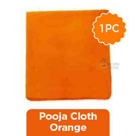 POOJA  CLOTH ORANGE - 1 PIECE