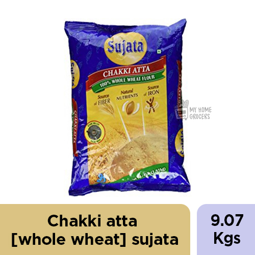 `CHAKKI ATTA [ WHOLE WHEAT ] SUJATA - 9.07 KGS / 20 LBS