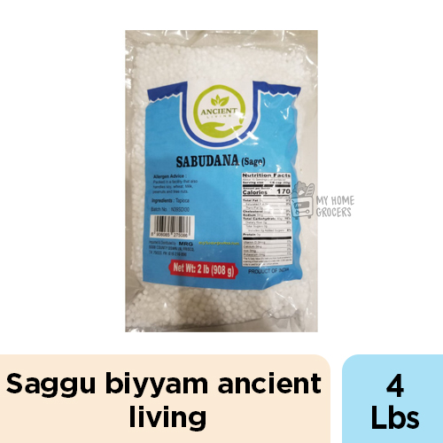 SAGO / SABUDANA / SAGGU BIYYAM ANCIENT LIVING - 4 LBS SAGO / SABUDANA / SAGGU BIYYAM ANCIENT LIVING - 4 LBS