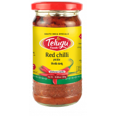 PICKLE RED CHILLI WITHOUT GARLIC (NO PRESERVATIVES)  TELUGU - 300 GMS PICKLE RED CHILLI WITHOUT GARLIC (NO PRESERVATIVES)  TELUGU - 300 GMS