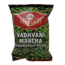 VADHVANI MARCHA (GREEN CHILLY PICKLE) SHREEJI - 200 GMS / 7 OZ