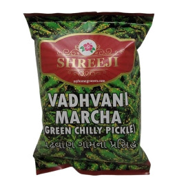 VADHVANI MARCHA (GREEN CHILLY PICKLE) SHREEJI - 200 GMS / 7 OZ
