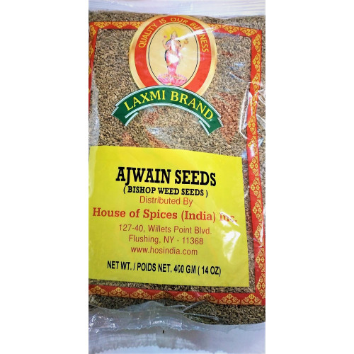 AJWAIN /  AJWAN / CAROM / VAAMU SEEDS LAXMI  - 400 GMS / 14 OZ AJWAIN /  AJWAN / CAROM / VAAMU SEEDS LAXMI  - 400 GMS / 14 OZ