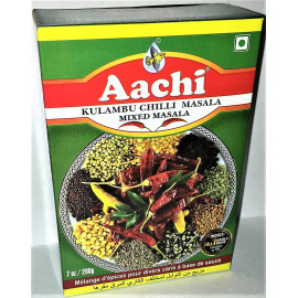 `MASALA POWDER - KULAMBU CHILLI MASALA MIX POWDER  AACHI - 7 OZ / 200 GMS
