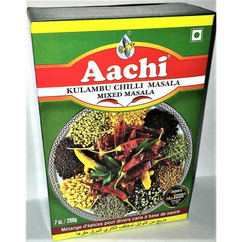 `MASALA POWDER - KULAMBU CHILLI MASALA MIX POWDER  AACHI - 7 OZ / 200 GMS `MASALA POWDER - KULAMBU CHILLI MASALA MIX POWDER  AACHI - 7 OZ / 200 GMS