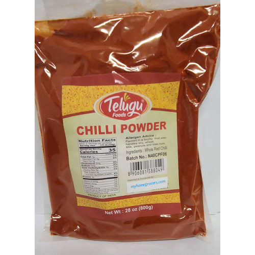 CHILLI POWDER EXTRA HOT ( EXCELLENT QUALITY ) TELUGU  - 800 GMS / 28 OZ CHILLI POWDER EXTRA HOT ( EXCELLENT QUALITY ) TELUGU  - 800 GMS / 28 OZ