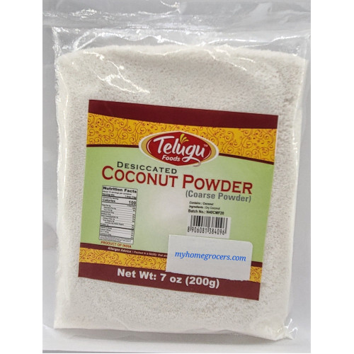 COARSE DESICCATED COCONUT POWDER TELUGU - 200 GMS / 7 OZ COARSE DESICCATED COCONUT POWDER TELUGU - 200 GMS / 7 OZ