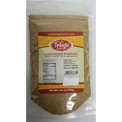 CORRIANDER / CORIANDER POWDER TELUGU - 100 GMS CORRIANDER / CORIANDER POWDER TELUGU - 100 GMS