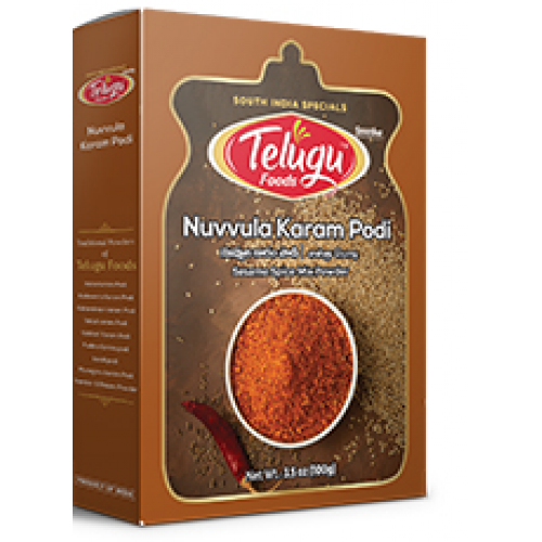 `Ready to Eat NUVVULA KARAM PODI [ SESAME SPICE MIX POWDER] TELUGU - 100 GMS / 3.5 OZ