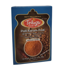 `Ready to Eat PALLI KARAM PODI [ PEANUT SPICE MIX POWDER ] NO GARLIC TELUGU - 100 GMS / 3.5 OZ