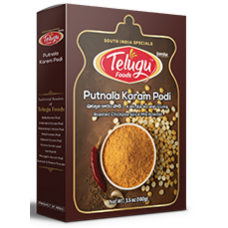 `Ready to Eat PUTNALA KARAM PODI [ ROASTED CHICK PEAS SPICE MIX POWDER ] TELUGU - 100 GMS / 3.5 OZ